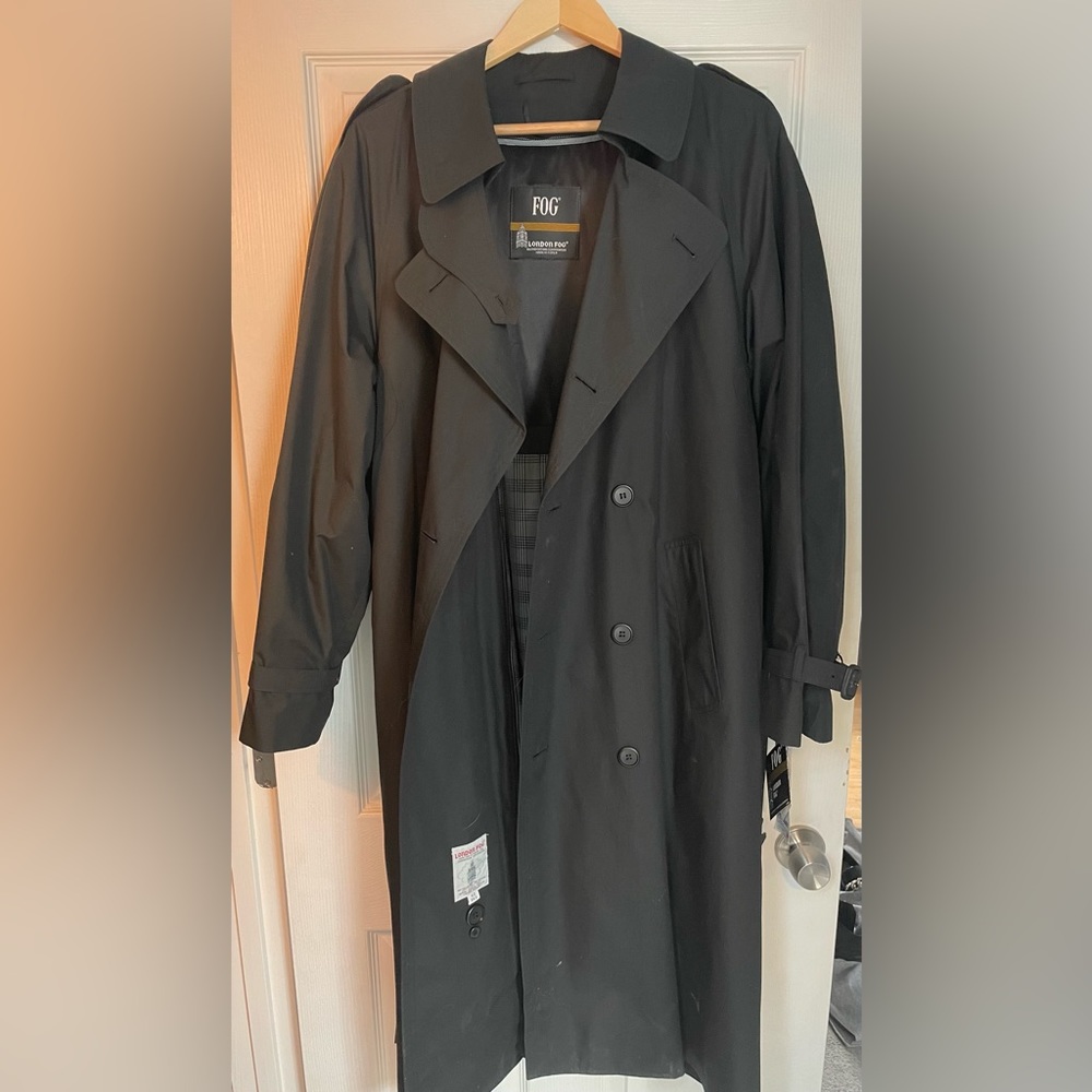 London Fog Black Trench Coat